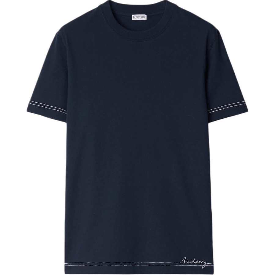Burberry contrast-stitching cotton T-shirt