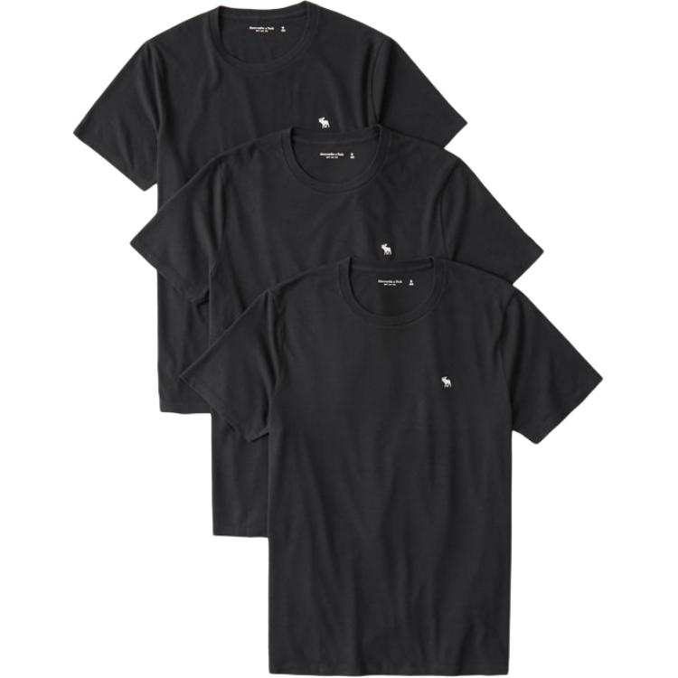 Abercrombie&Fitch T Shirt Men's 3 Pack Black