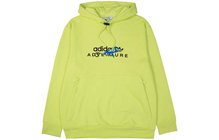Adidas Originals Sweatshirts Men's Semi Frozen Yellow Hooded Moderate Regular