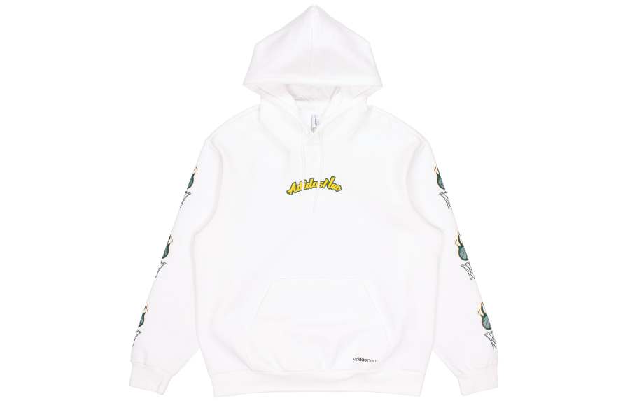 Adidas Neo Sweatshirts Men's White Hooded Moderate Regular