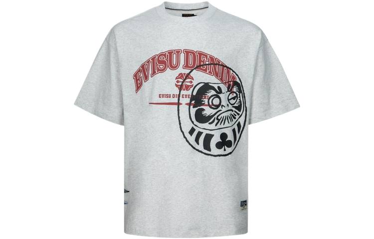 EVISU T Shirts Men's Crew Neck Moderate Straight Fit