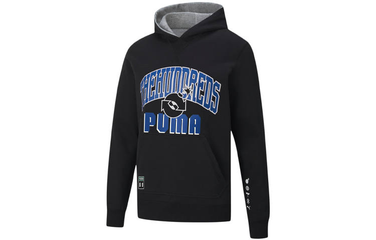 PUMA X The Hundreds Sweatshirts Men's Black Hooded Moderate Regular