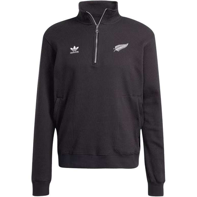 Adidas Originals Adidas S Essentials Half Zip Waffle Sweatshirt