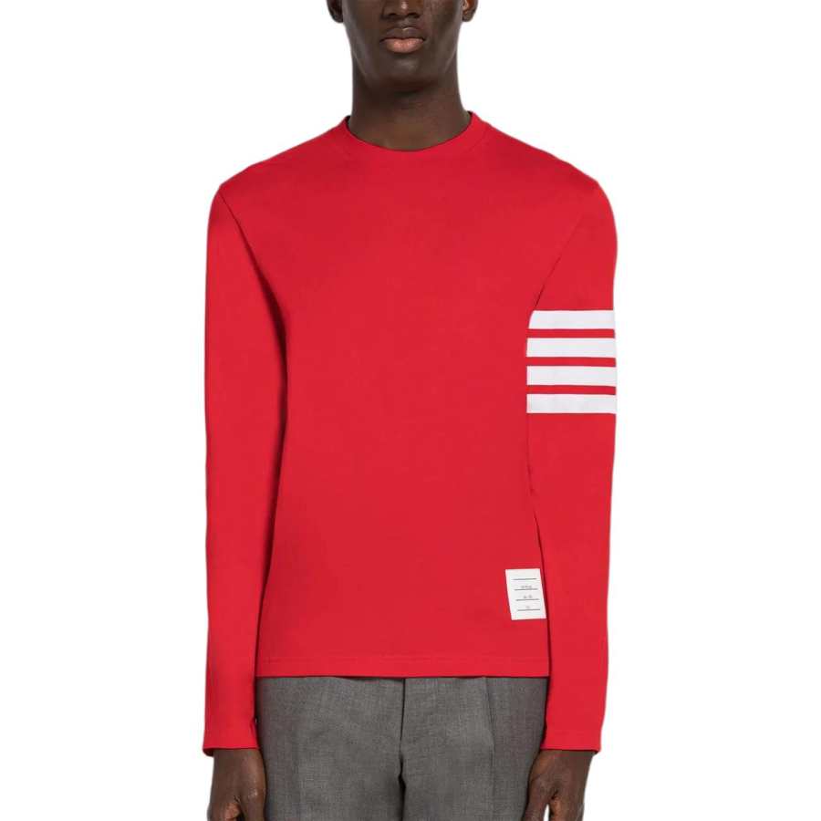 THOM BROWNE Thom Browne 4-Bar Stripe 2003-print T-shirt