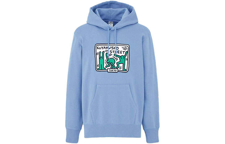 UNIQLO x Keith Haring X Tokyo Sweatshirt Unisex Aqua Blue