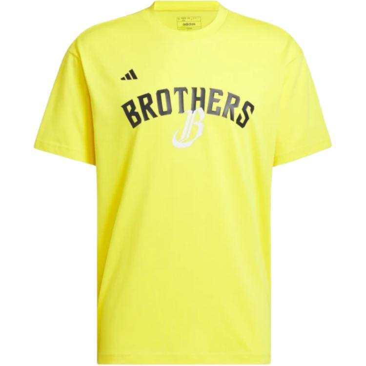 Adidas Adidas Clothing T Shirts Unisex Yellow Crew Neck