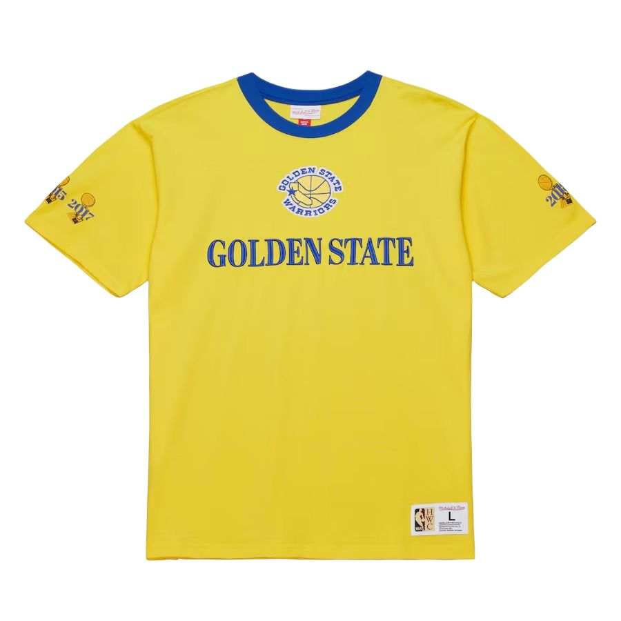 Mitchell Ness x NBA Golden State Warriors T Shirt Men's Gold