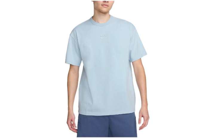Nike Nike T Shirts Men's Light Blue Crew Neck Moderate Straight Fit