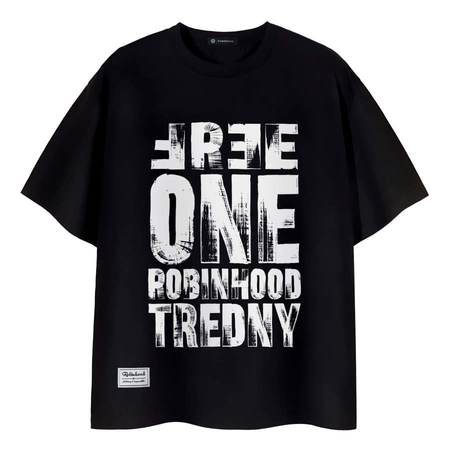 ROBINHOOD T Shirt Unisex Black White Text