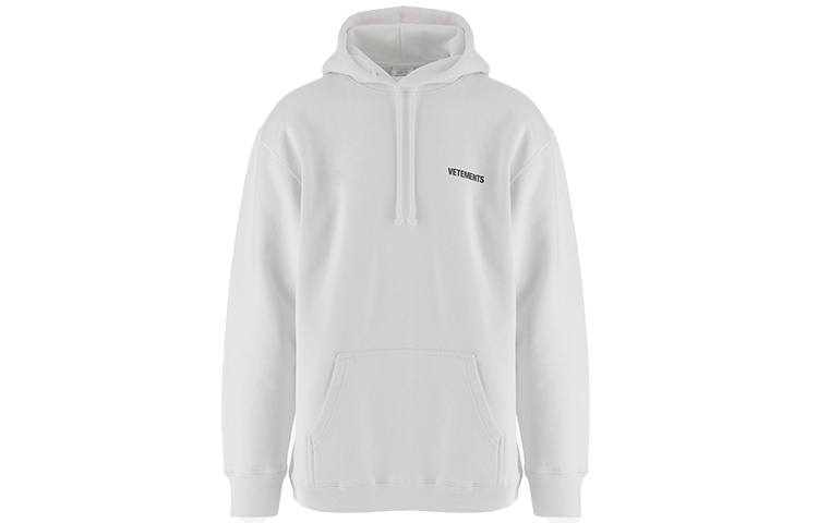 Vetements Sweatshirts Unisex White Hooded Moderate Regular
