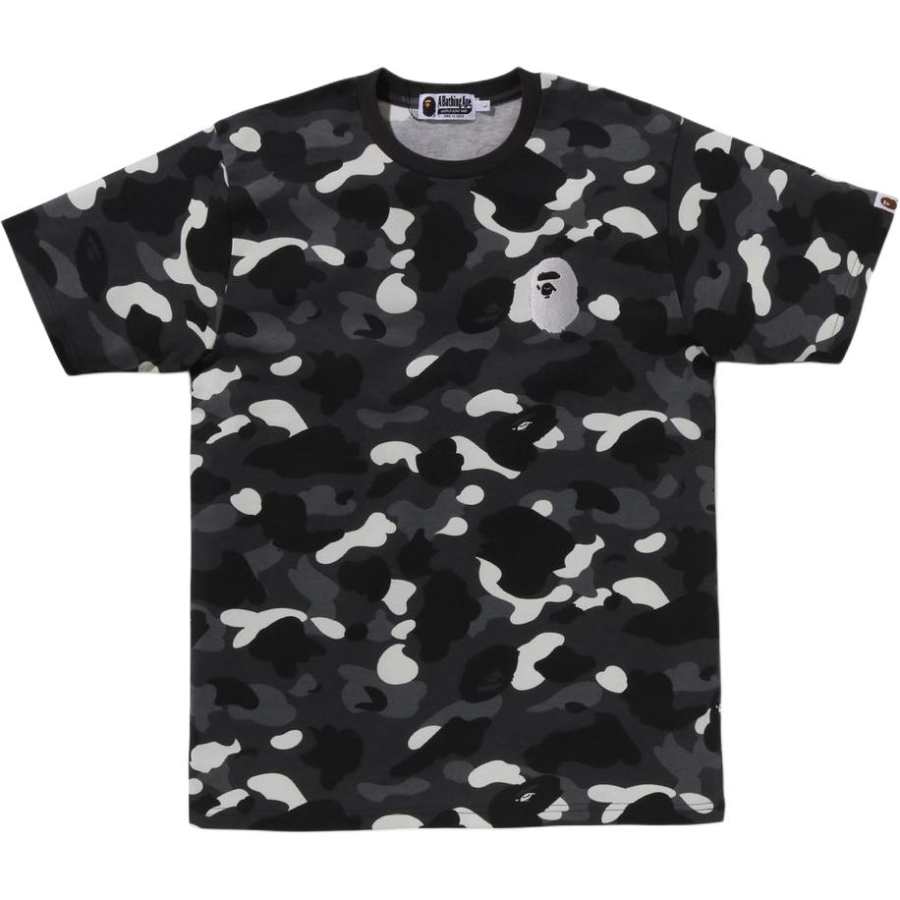 A BATHING APE Bape City Camo Large Ape Head Tee