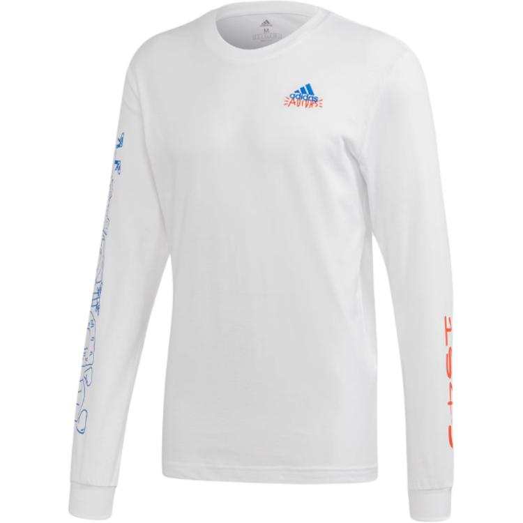 Adidas Adidas T Shirts Men's White Crew Neck Moderate