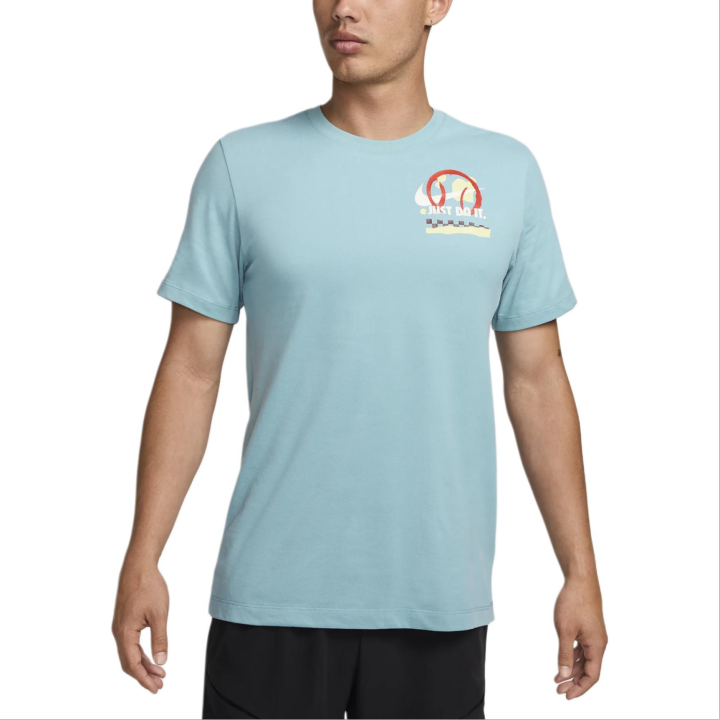 Nike Nike Dri FIT T Shirt Men's Denim Turquoises