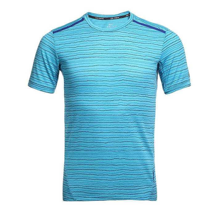Nike Nike T Shirts Men's Blue Crew Neck Moderate