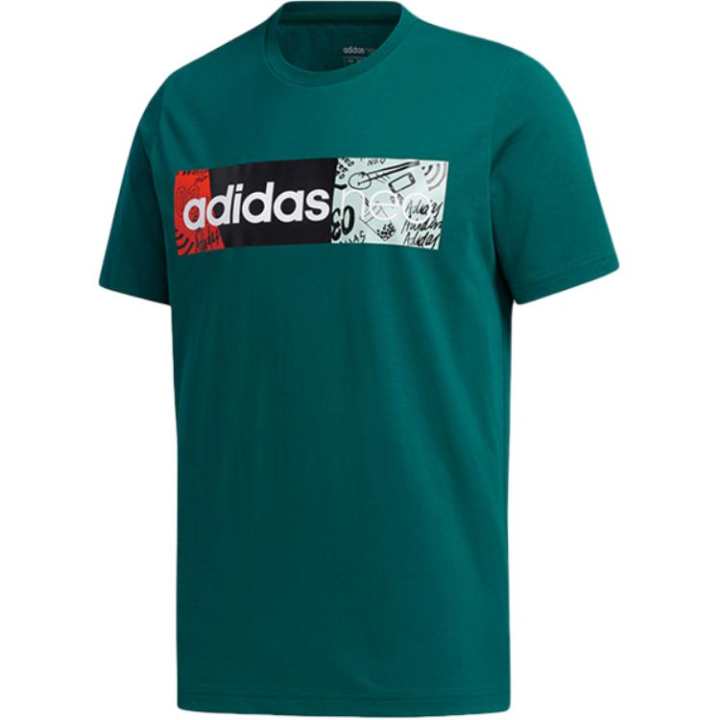 Adidas Adidas T Shirts Men's Dark Blue Crew Neck Moderate