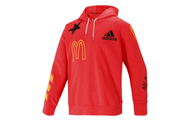 Adidas Adidas Sweatshirts Men's Bright Pink Red Fluorescent Hooded Moderate Regular