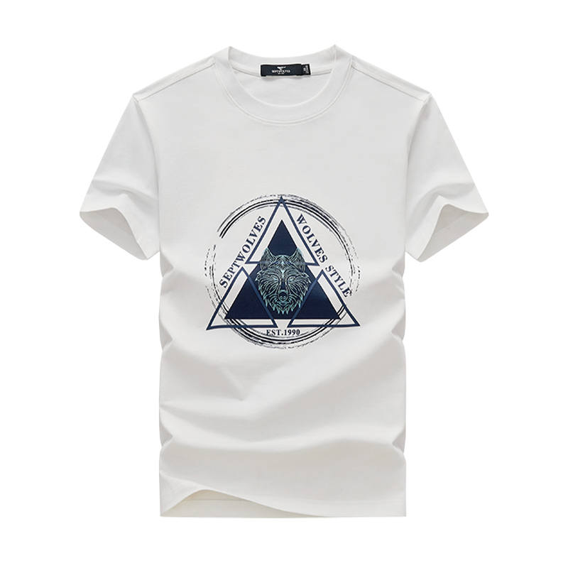SEPTWOLVES SEPTWOLVES T Shirts Men's Crew Neck Moderate