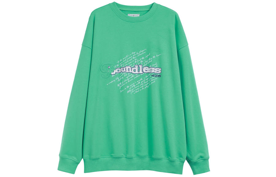 F426 Crew Neck Loose Fit Regular Sweatshirt Unisex Fruit Green
