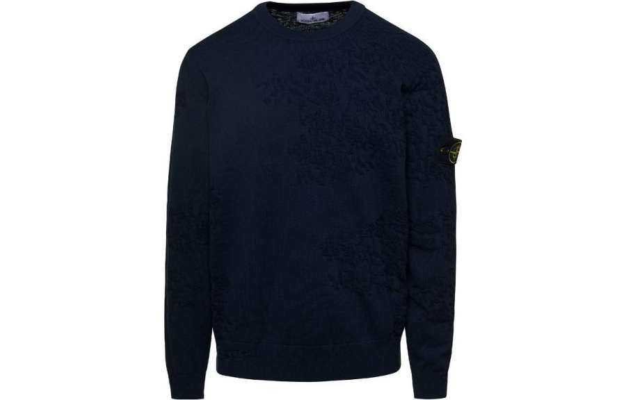 STONE ISLAND Sweatshirts Men's Marine Blue Crew Neck Moderate