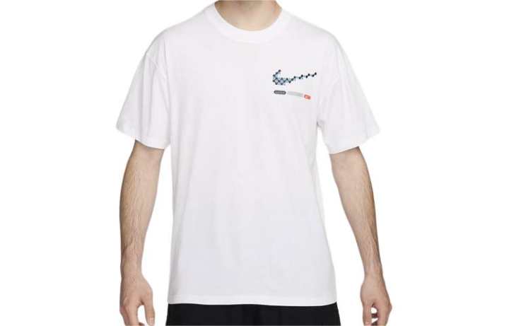 Nike Nike T Shirts Men's White Crew Neck Moderate Straight Fit