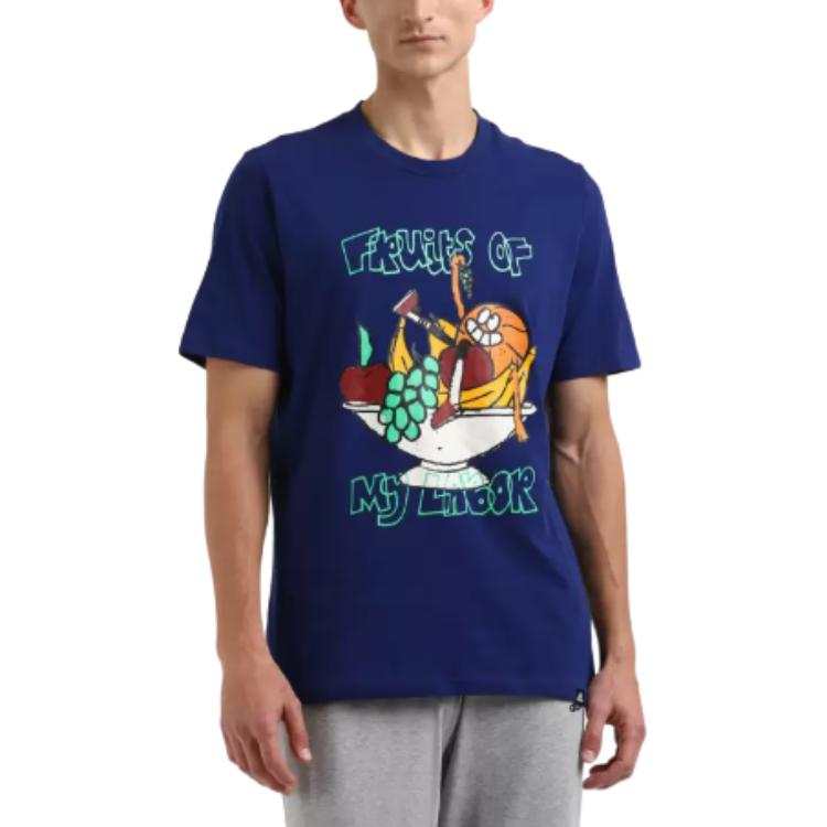 Adidas Adidas T Shirts Men's Blue Crew Neck Moderate