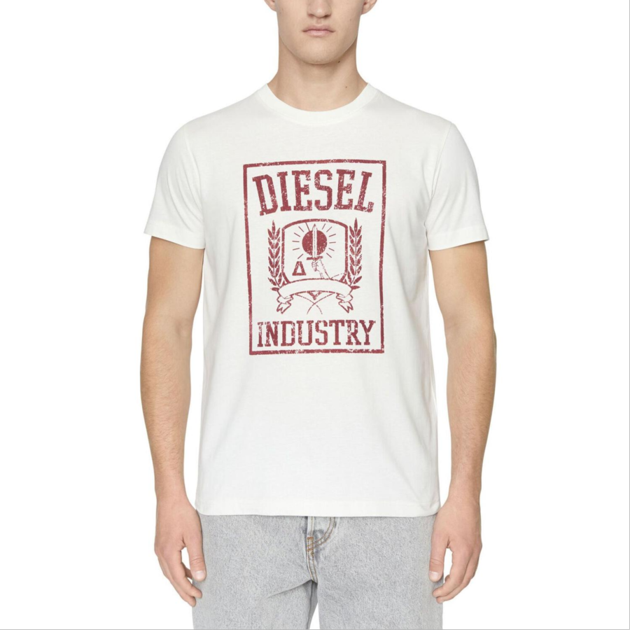 DIESEL T Shirts Men's White Crew Neck