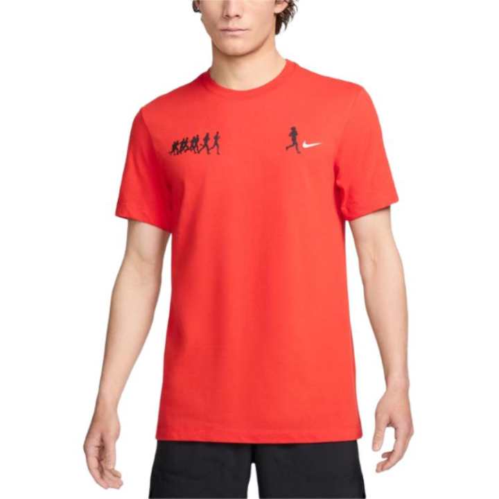 Nike Nike T Shirts Men's Orange Crew Neck Moderate Straight Fit