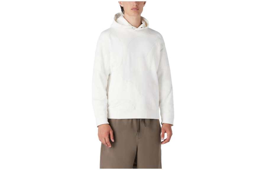 EMPORIO ARMANI Sweatshirts Men's White Hooded Moderate Regular