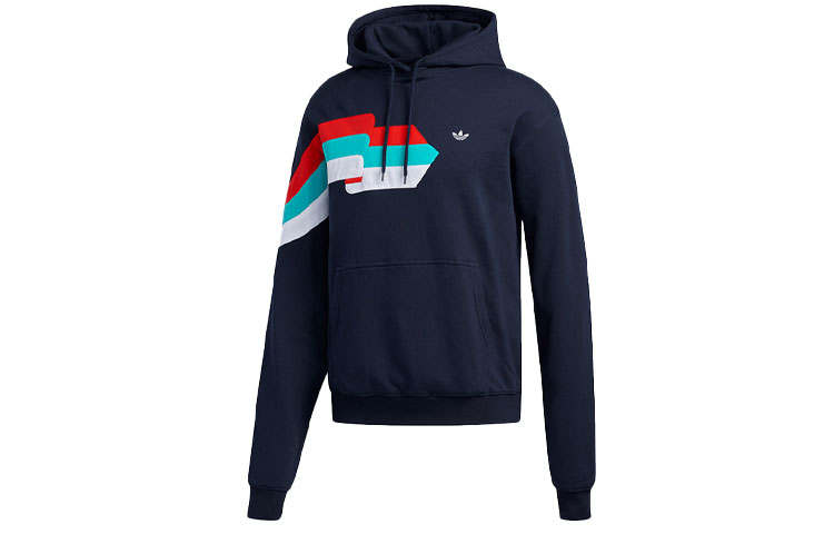 Adidas Originals Sweatshirts Men's Blue Hooded Moderate Regular