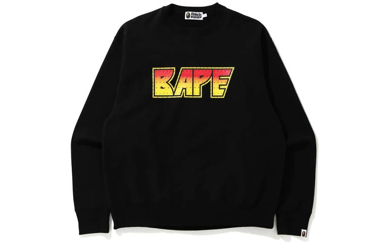 A BATHING APE Bape Crystal Stone Relaxed Crewneck