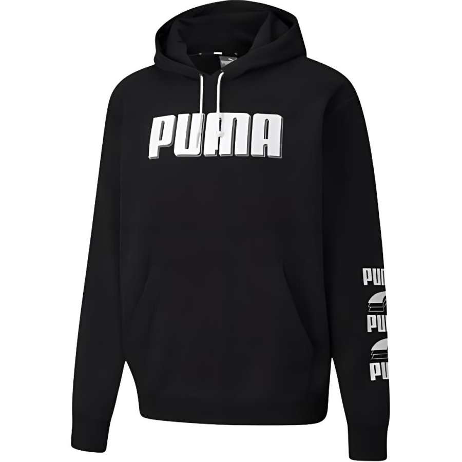 PUMA PUMA Sweatshirts Men's Black Hooded Moderate Regular