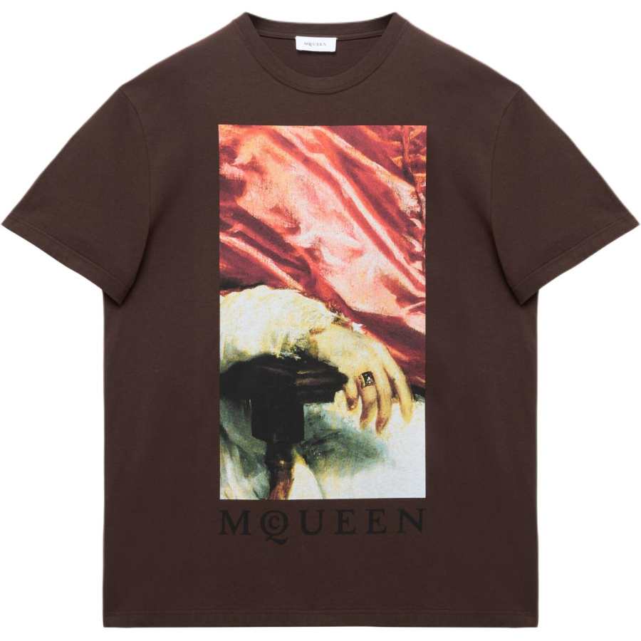Alexander McQueen Painting Printed Crewneck T Shirt