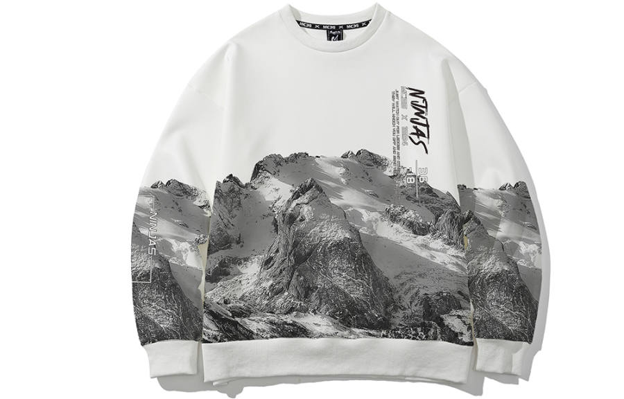 SANSYAS Crew Neck Loose Fit Sweatshirt Unisex