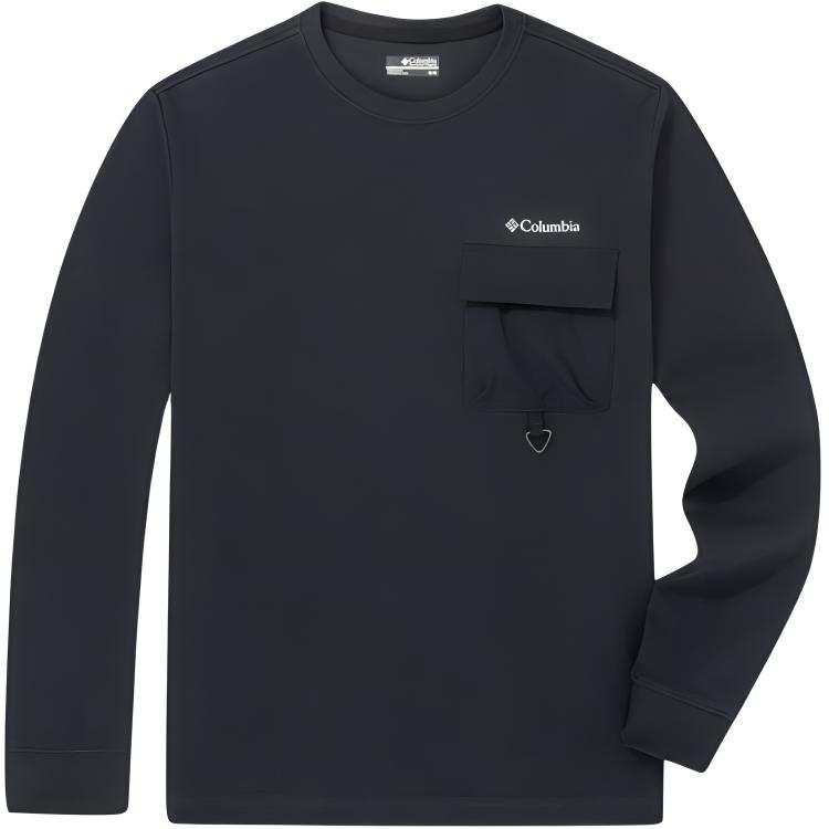 Columbia T Shirts Men's Black Crew Neck Moderate Straight Fit