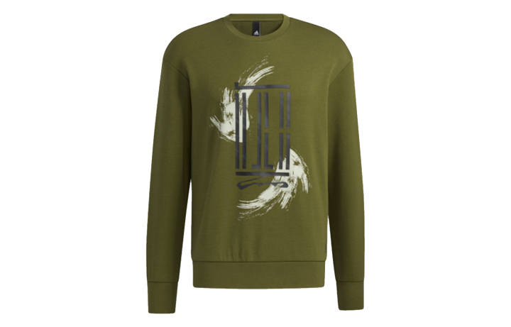 Adidas Adidas Sweatshirts Men's Green Crew Neck Moderate Regular
