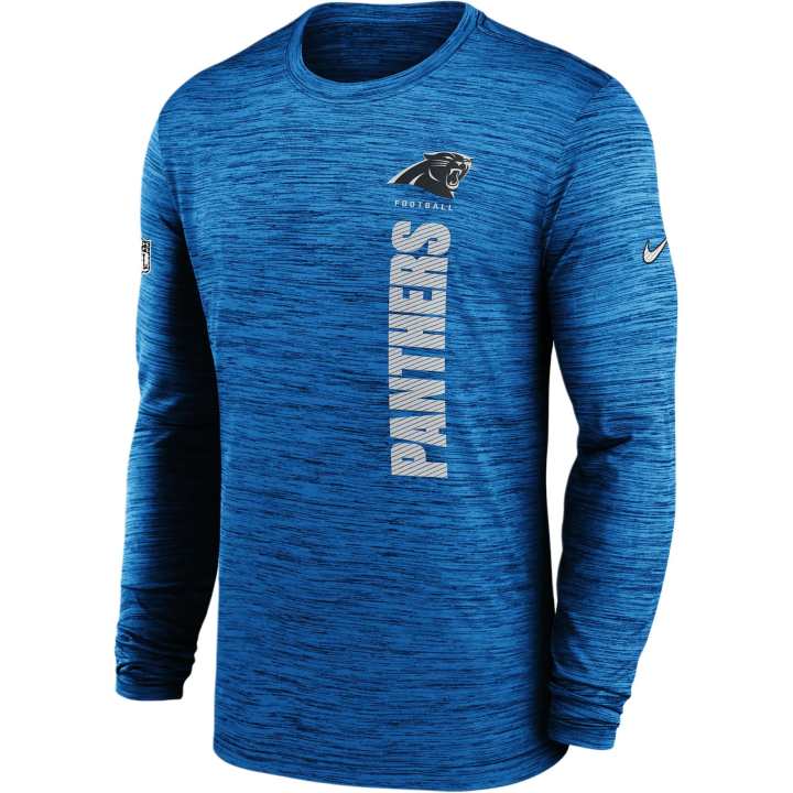 Nike Nike Carolina Panthers Sideline Velocity Men's Nike Dri FIT Nfl Long Sleeve T Shirt