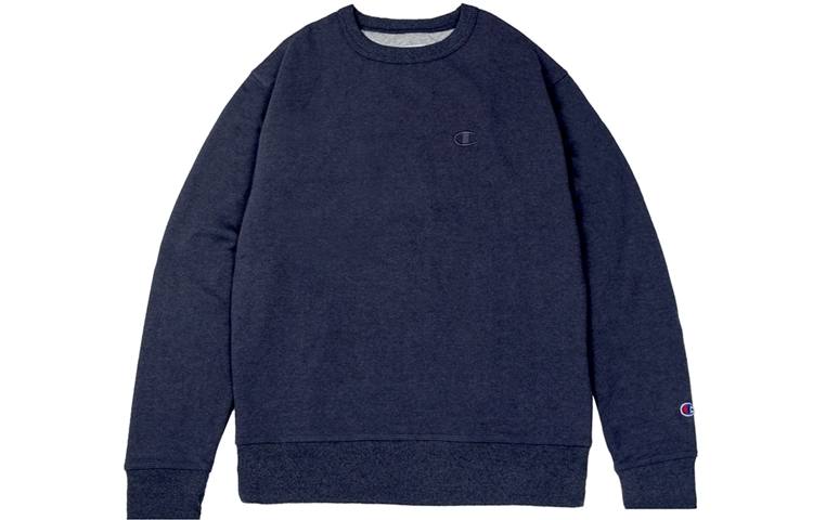 Champion Champion Double Logo Pullover Fleece Lined Sweatshirt Unisex Heather Gray Blue