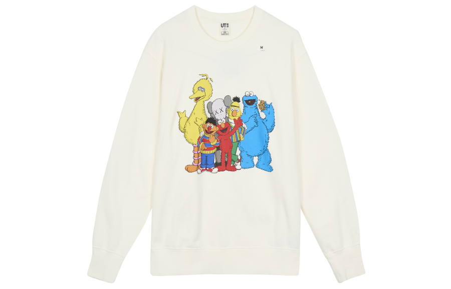 UNIQLO X KAWS UNIQLO KAWS Sweatshirts Unisex White Crew Neck Moderate