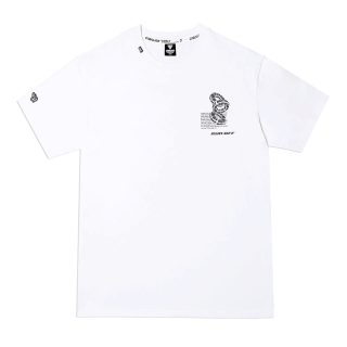 CORALIAN T Shirts Unisex White Crew Neck Moderate Straight Fit