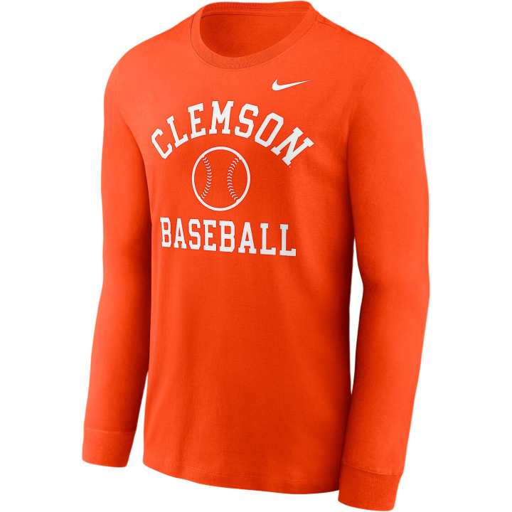 Nike Nike Clemson Tigers Baseball Arch Men's Nike College Long Sleeve T Shirt