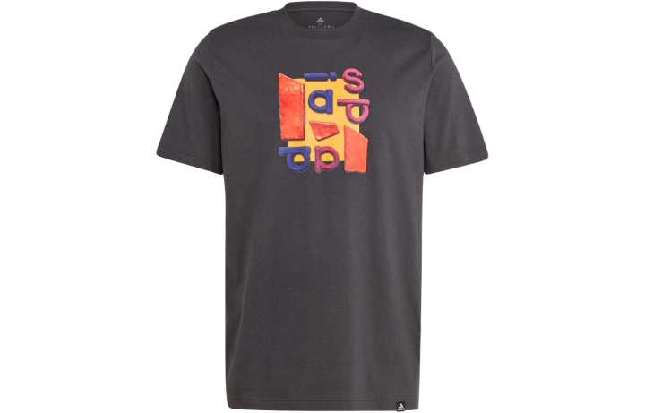 Adidas Adidas T Shirts Men's Gray Crew Neck Moderate Straight Fit