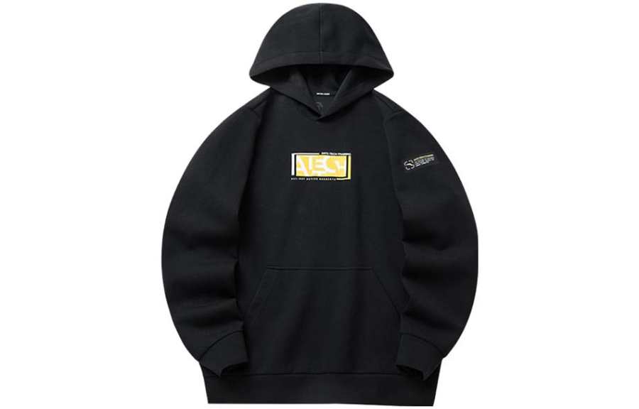 ANTA Variety Training Collection Sweatshirts Men's Black Hooded Moderate Regular