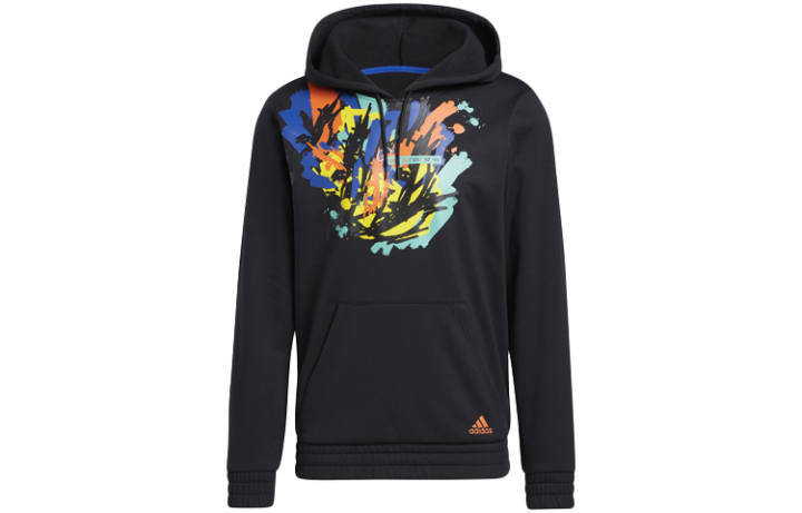 Adidas Adidas Sweatshirts Men's Black Hooded Thickened Regular
