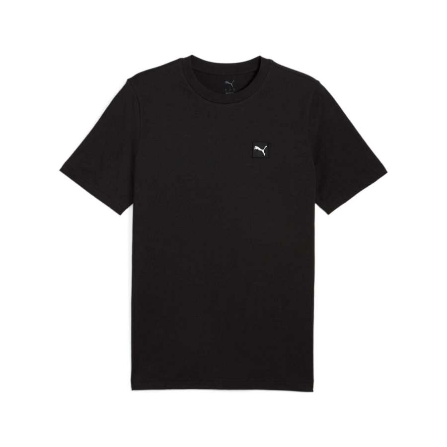 PUMA T Shirts Men's Black 01 Crew Neck Moderate