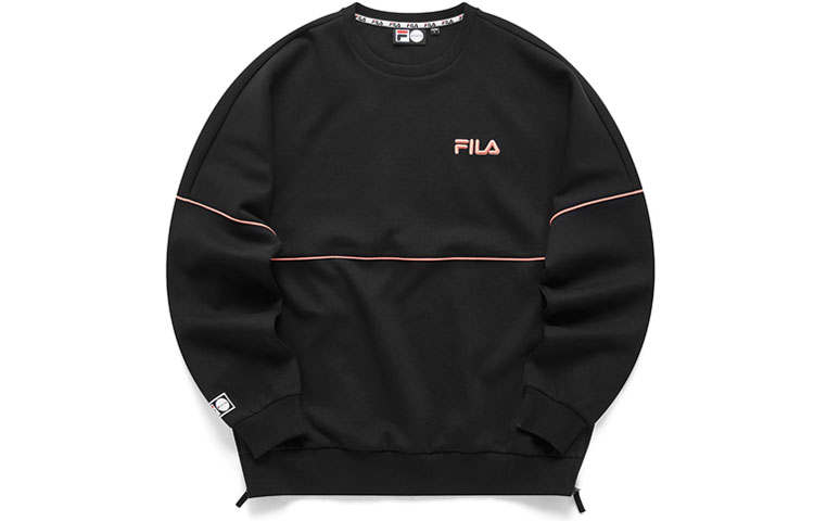 FILA FUSION Sweatshirts Unisex Black Crew Neck Moderate Regular