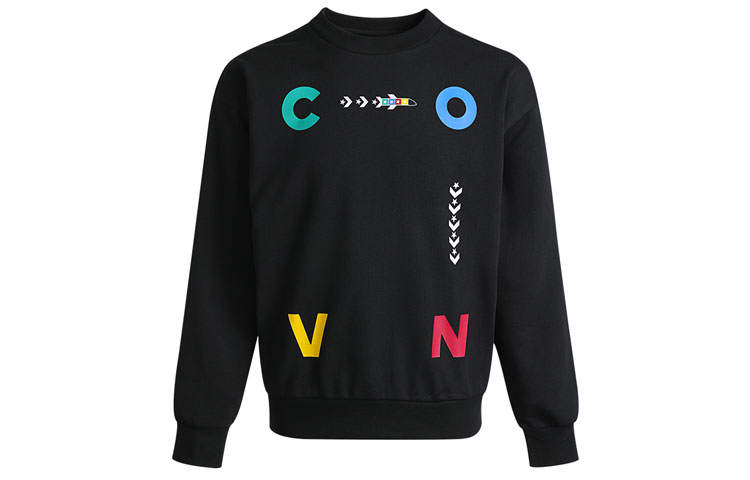 Converse Converse Sweatshirts Unisex Black Crew Neck Moderate Regular