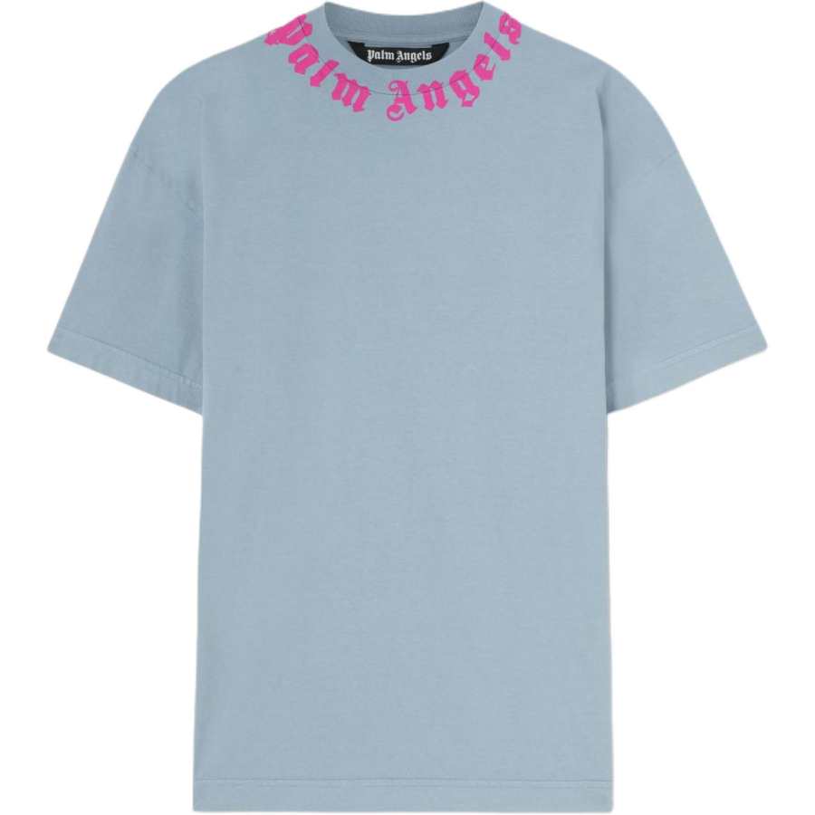PALM ANGELS Logo Printed Crewneck T Shirt