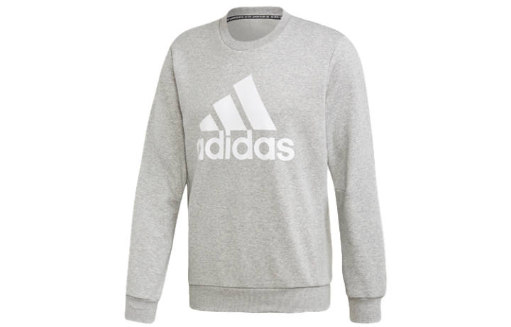 Adidas Adidas Sweatshirts Men's Medium Heather Gray Crew Neck Moderate Regular