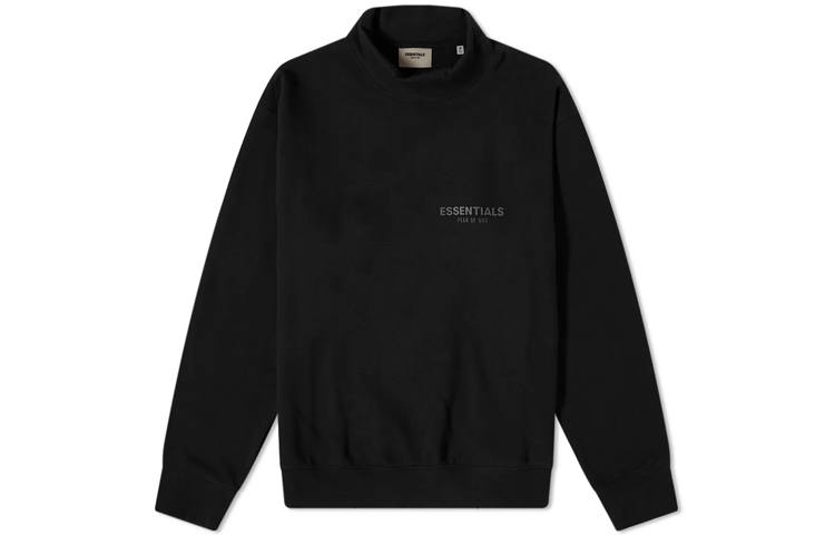 Fear Of God Essentials SS21 Pull over Mockneck Stretch Limo Basic Logo Stand Collar Fleece Lined American Pullover