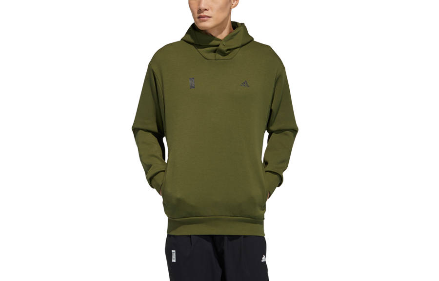 Adidas Adidas Sweatshirts Men's Green Hooded Moderate Regular